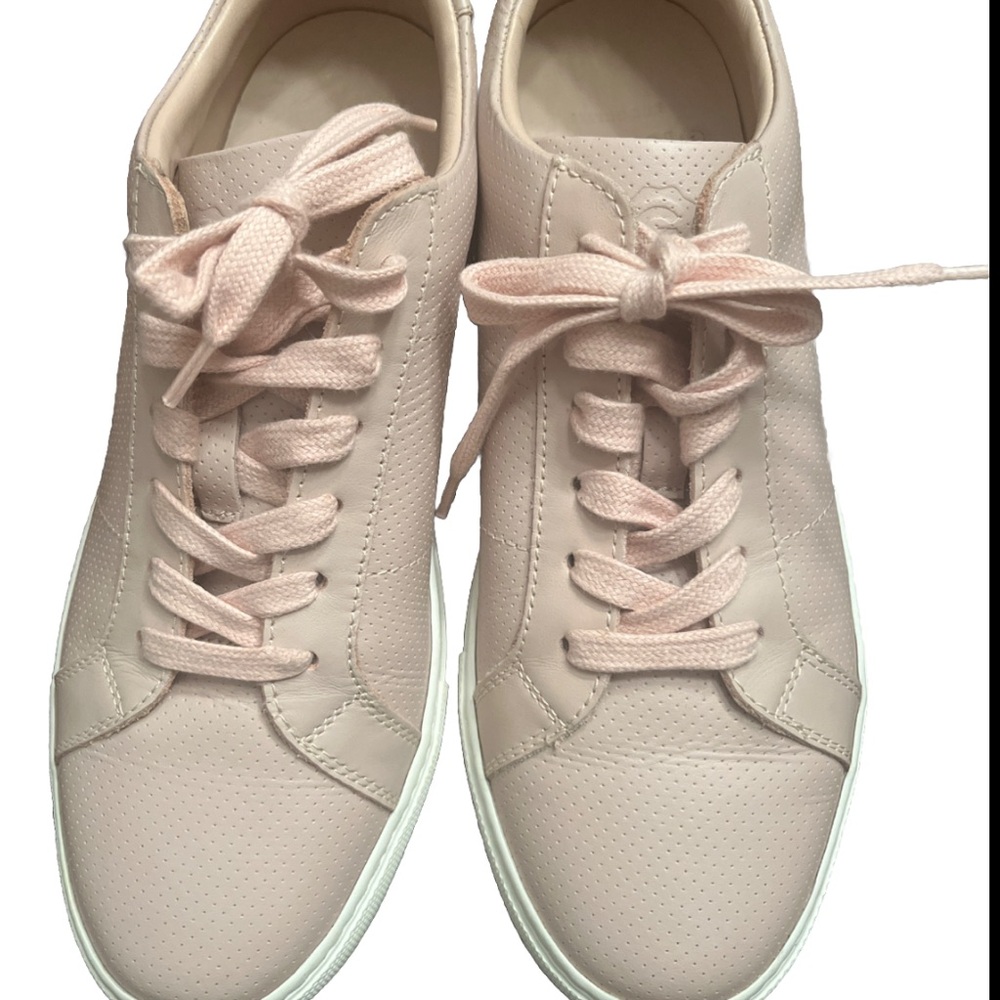 Greats Brooklyn Perforated Leather Sneakers, Blush Pink, Women's, US Size 9.5